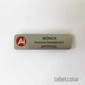 placa de identificación plata